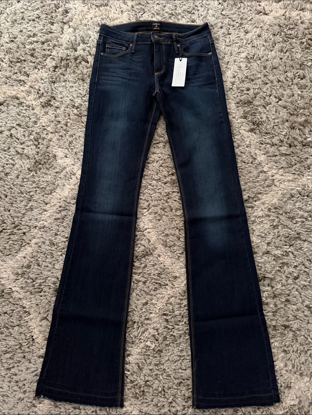 Womens Dark Indigo Flare Jeans by Just Black